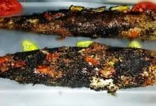طريقة عمل السمك البوري المشوي للشيف علاء الشربيني