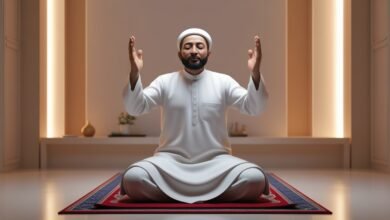 رجل يدعو ربه